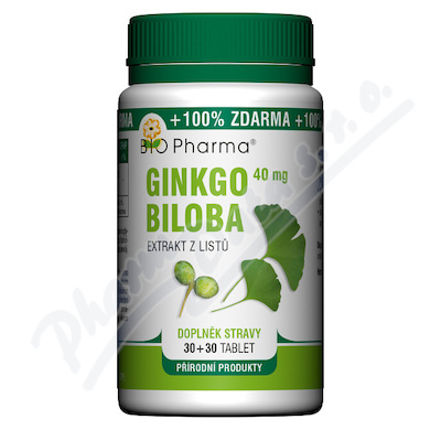 Ginkgo Biloba 40mg tbl.30+30 Bio-Pharma