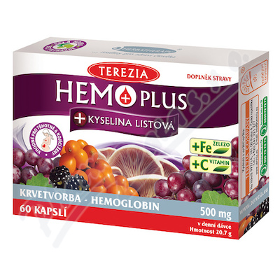 TEREZIA Hemoplus+kyselina listová cps.60