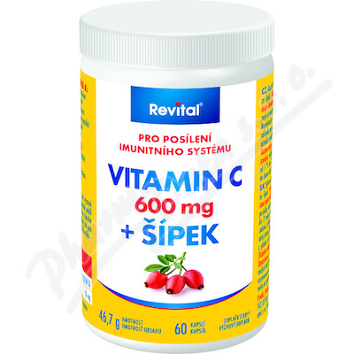 Revital Vitamin C 600mg+šípek cps.60